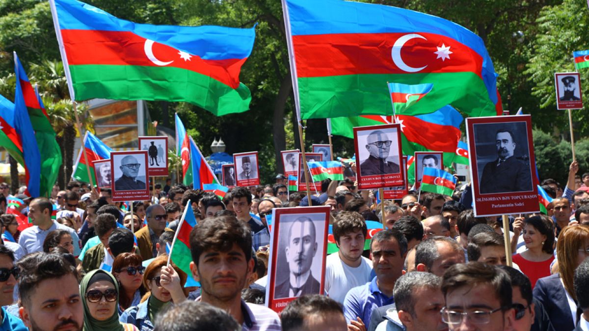 Azerbaycan'da 28 Mayıs 1918'de ilan edilen Cumhuriyetin 100. yıl dönümü çeşitli etkinliklerle kutlandı Arşiv Resul Rehimov - Anadolu Ajansı )