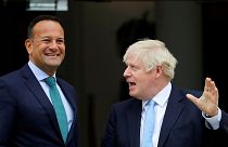 Britain's Prime Minister Boris Johnson meets with Ireland's Prime Minister (Taoiseach) Leo Varadkar in Dublin, Ireland