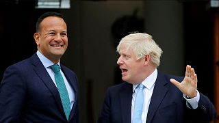 Britain's Prime Minister Boris Johnson meets with Ireland's Prime Minister (Taoiseach) Leo Varadkar in Dublin, Ireland