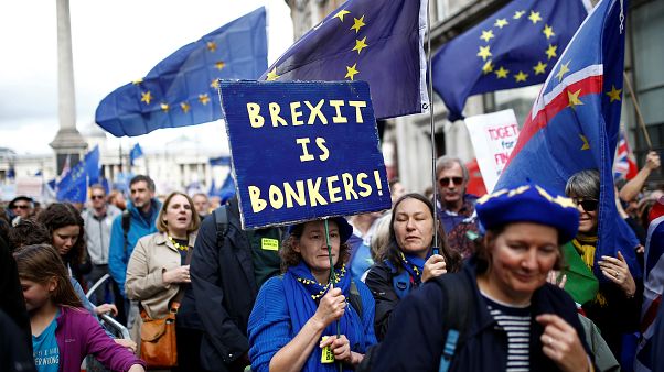 Milhares de pessoas em protesto contra o Brexit Milhares de pessoas em protesto contra o Brexit