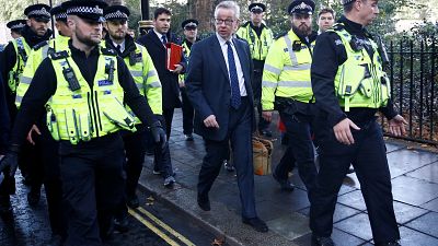 'Shame on you' - pro-EU protesters shout at British ministers leaving parliament