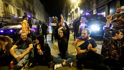 Барселона: сидячий протест