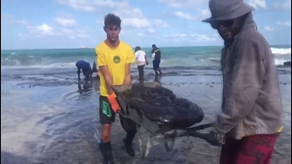 Un derrame de crudo llega a las playas del nordeste de Brasil Un derrame de crudo llega a las playas del nordeste de Brasil