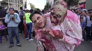 The dead come alive on Mexico City streets for zombie walk