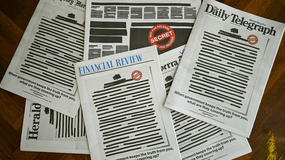 مطبوعات استرالیایی در اعتراض به  تحدید فعالیت رسانه‌ها سیاه چاپ شدند