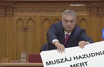 Ungheria, il video della curiosa protesta anti-Orban in Parlamento: "Stop alla corruzione"