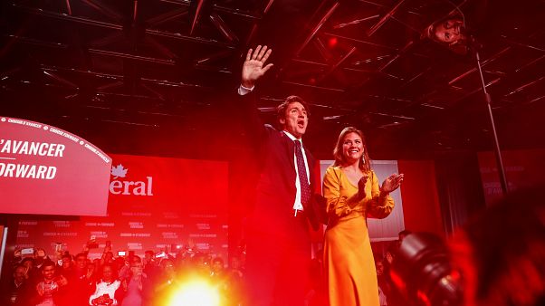 Justin Trudeau et son épouse à Montréal, le 22/10/2019 Justin Trudeau et son épouse à Montréal, le 22/10/2019