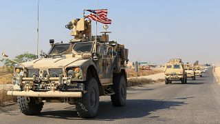  قافلة من المركبات الأمريكية بعد انسحابها من شمال سوريا، دهوك، العراق، 21 أكتوبر/ تشرين الأول 2019