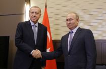Türkiye Cumhurbaşkanı Recep Tayyip Erdoğan ve Rusya Devlet Başkanı Vladimir Putin