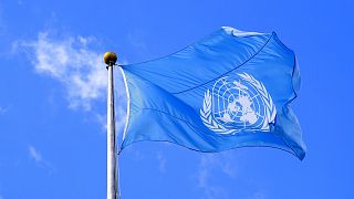 The United Nations flag is seen during the 74th session of the United Nations General Assembly at U.N. headquarters in New York City, New York, U.S