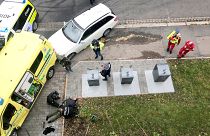 Der Amokfahrer wird festgenommen.