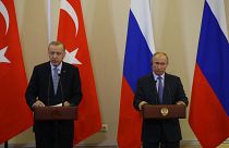 Türkiye Cumhurbaşkanı Recep Tayyip Erdoğan ve Rusya Devlet Başkanı Vladimir Putin, Rusya'nın Soçi kentinde bir araya geldi (Murat Kula - Anadolu Ajansı )