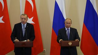 Türkiye Cumhurbaşkanı Recep Tayyip Erdoğan ve Rusya Devlet Başkanı Vladimir Putin, Rusya'nın Soçi kentinde bir araya geldi (Murat Kula - Anadolu Ajansı )