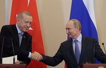 کنفرانس خبری اردوغان و پوتین در پایان مذاکرات سوچی 