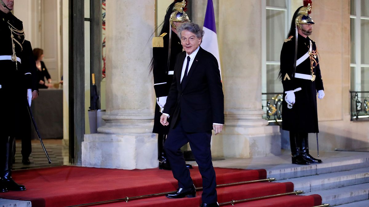 FILE: Atos Chairman and CEO Thierry Breton arrives to attend a state dinner in honour of Chinese President Xi Jinping at the Elysee Palace in Paris, France, March 25, 2019. 