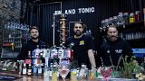 Owners Chris and Jim with mixologist Seb at Jim and Tonic's south London bar