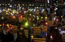 Hong Kong protesters rally for Catalan independence