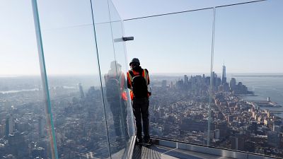 Üvegfalú kilátóterasz nyílik egy New York-i felhőkarcolón