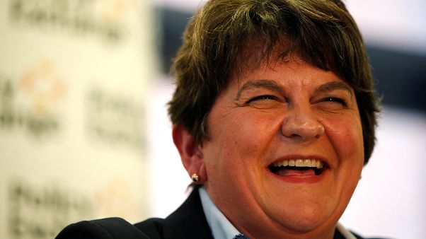 DUP leader Arlene Foster reacts during a meeting about abolishing the Irish backstop during the Conservative Party annual conference in Manchester, Britain, September 29, 2019 DUP leader Arlene Foster reacts during a meeting about abolishing the Irish backstop during the Conservative Party annual conference in Manchester, Britain, September 29, 2019