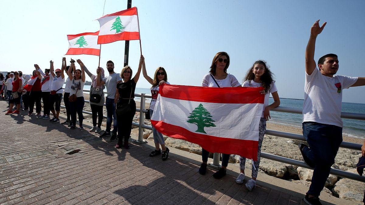 Живая цепь в Ливане