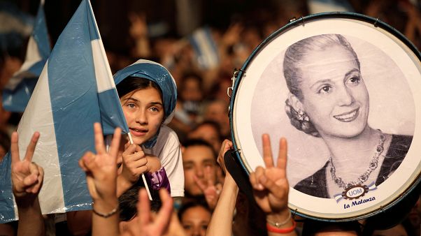 Supporters of Peronist candidate Alberto Fernandez celebrate his victory in Argentina Supporters of Peronist candidate Alberto Fernandez celebrate his victory in Argentina