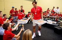 Tenisz: Federer pizzapartija