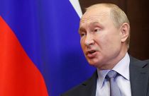 Russian President Vladimir Putin and Turkish President Tayyip Erdogan attend a news conference following their talks in Sochi, Russia October 22, 2019. 