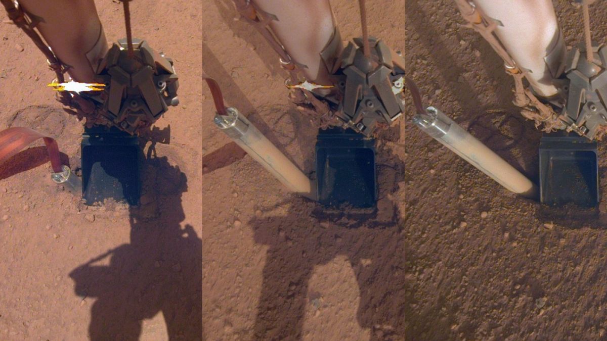 Mars toprağından dışarı çıkan sonda cihazı