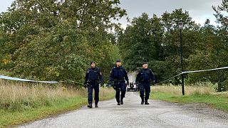 عناصر شرطة سويدية في إحدى ضواحي العاصمة استوكهولم