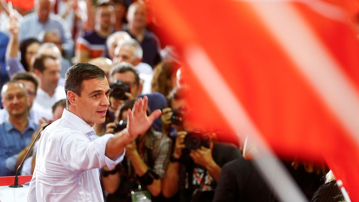 L'actuel Premier ministre espagnol, Pedro Sanchez, a tenu son premier meeting de campagne. 