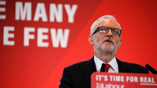 Britain's opposition Labour Party leader Jeremy Corbyn speaks at a launch event for the Labour party's general election campaign in London, Britain October 31, 2019. 