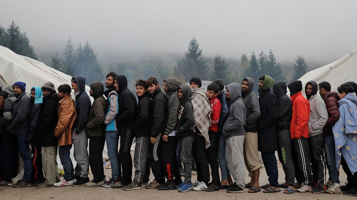 Campo de migrantes en Bosnia