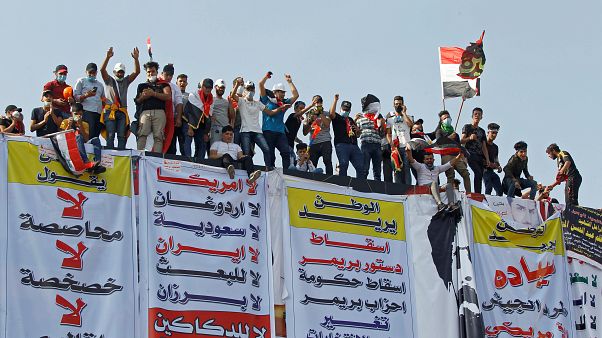 جانب من مظاهرات العراق بالعاصمة بغداد. 31/10/2019 جانب من مظاهرات العراق بالعاصمة بغداد. 31/10/2019