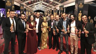 56. Antalya Altın Portakal Film Festivali - Bozkır film ekibi - Anadolu Ajansı