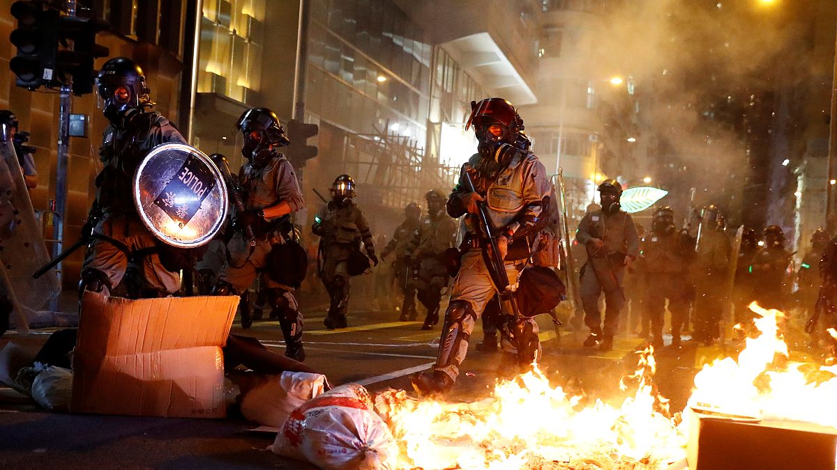 Xinhua offices burned as Hong Kong protests enter 22nd week