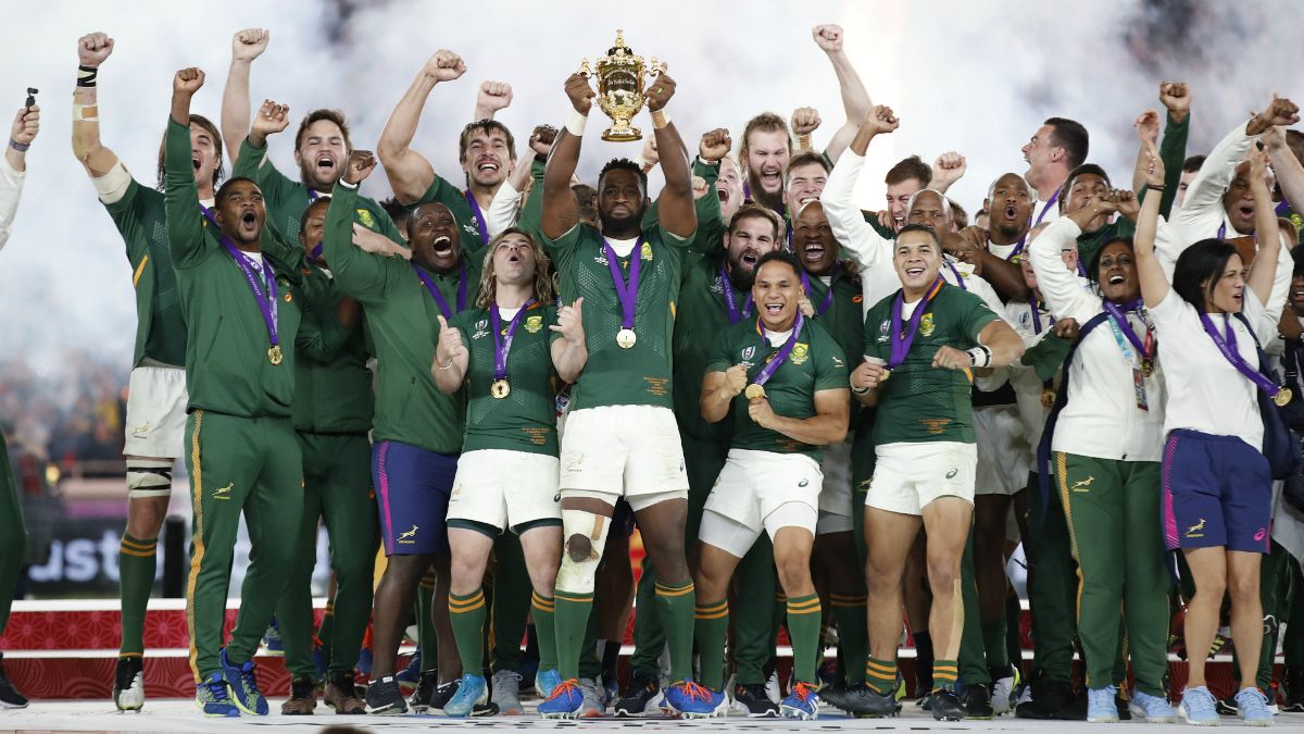 آفریقای جنوبی سومین قهرمانی در جام جهانی راگبی را جشن گرفت