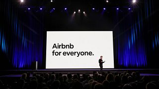 Airbnb CEO Brian Chesky speaks onstage during "Introducing Trips" Reveal at Airbnb Open LA on November 17, 2016 in Los Angeles, California.