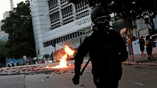 درگیری خشونت بار معترضان به دولت محلی هنگ کنگ با پلیس
