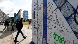 أجزاء من الجانب الشرقي وهو الجزء الأكبر المتبقي من جدار برلين السابق في برلين ألمانيا  19 سبتمبر 2019