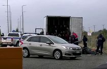 The truck was stopped just outside of Xanthi