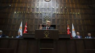 Türkiye Cumhurbaşkanı ve AK Parti Genel Başkanı Recep Tayyip Erdoğan, partisinin TBMM Grup Toplantısı'na katılarak konuşma yaptı. ( Binnur Ege Gürün - Anadolu Ajansı )