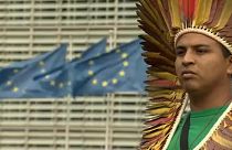  Бразильские индейцы в Брюсселе