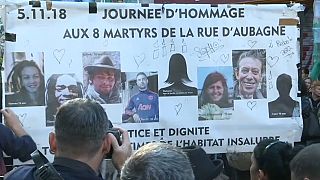 Hommage aux victimes de la rue d'Aubagne à Marseille