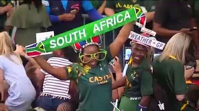 Dél-Afrika: hazatértek a rögbi-vb hősei
