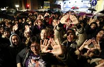 A protest against a Spanish court which sentenced five of six men accused of gang-raping a 14-year-old girl to years in prison for sexual abusse, clearing them of rape.