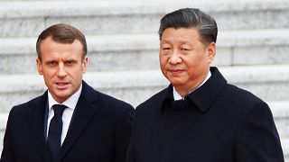 Fransa Cumhurbaşkanı Macron'u Çin Devlet Başkanı Xi Jinping karşıladı
