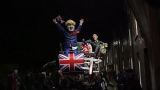 Burning crosses and Boris Johnson effigy light up Lewes bonfire night
