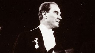 Mustafa Kemal Atatürk, 29 Ekim Cumhuriyet Bayramı Kutlamalarında.