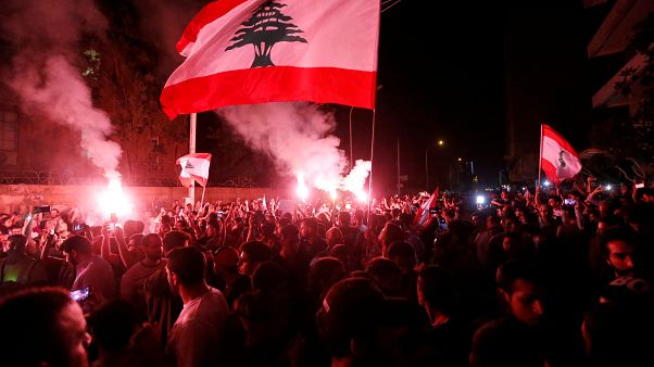 جانب من التظاهرات في بيروت 7 نوفمبر 2019 جانب من التظاهرات في بيروت 7 نوفمبر 2019