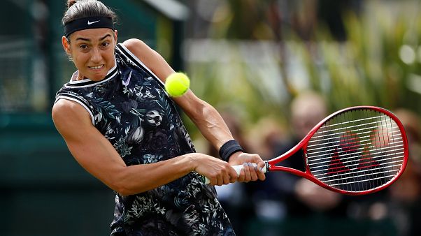 FILE PHOTO: Tennis - Nature Valley Open - Nottingham Tennis Centre, Nottingham - June 16, 2019 France's Caroline Garcia in action during the final FILE PHOTO: Tennis - Nature Valley Open - Nottingham Tennis Centre, Nottingham - June 16, 2019 France's Caroline Garcia in action during the final